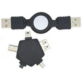 Retractable USB 2.0 Cord w/ Multi-Adapter